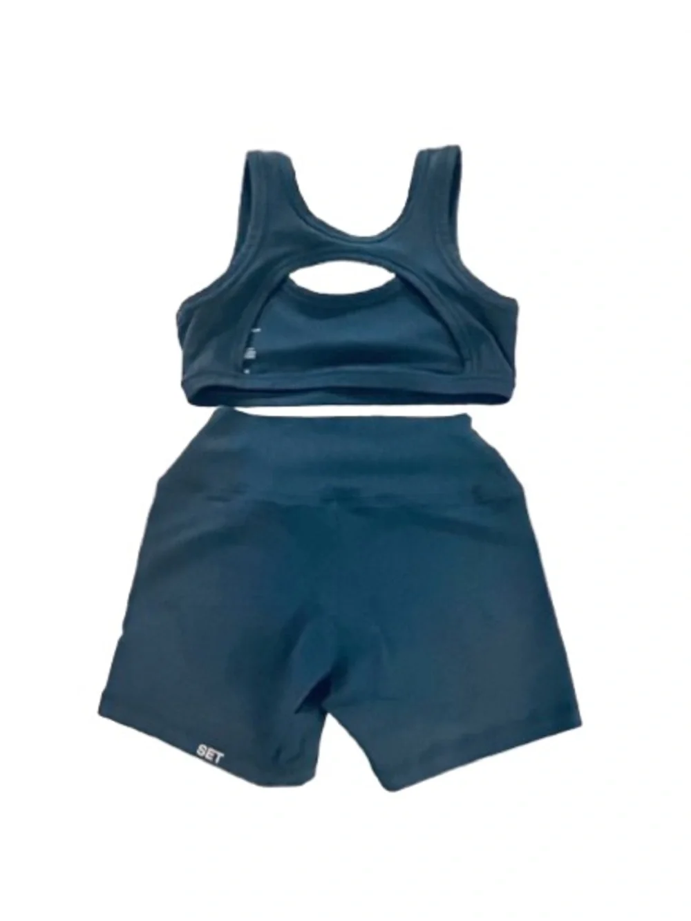 Set Active- Form Cloud Matching Set- Biker Shorts & Sports Bra in Agave. Sm/Med